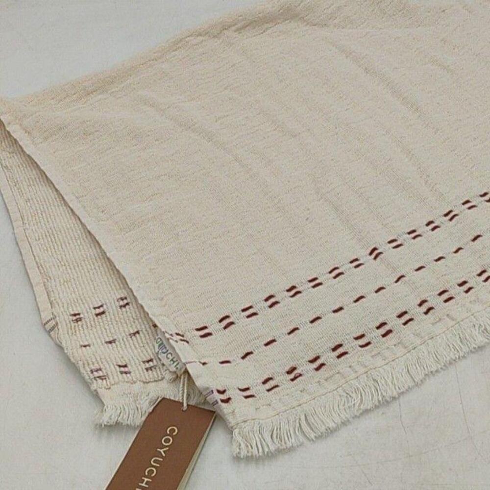 Coyuchi Alder Organic Cotton Single Hand Towel 20x30" Undyed Garnet Bathroom